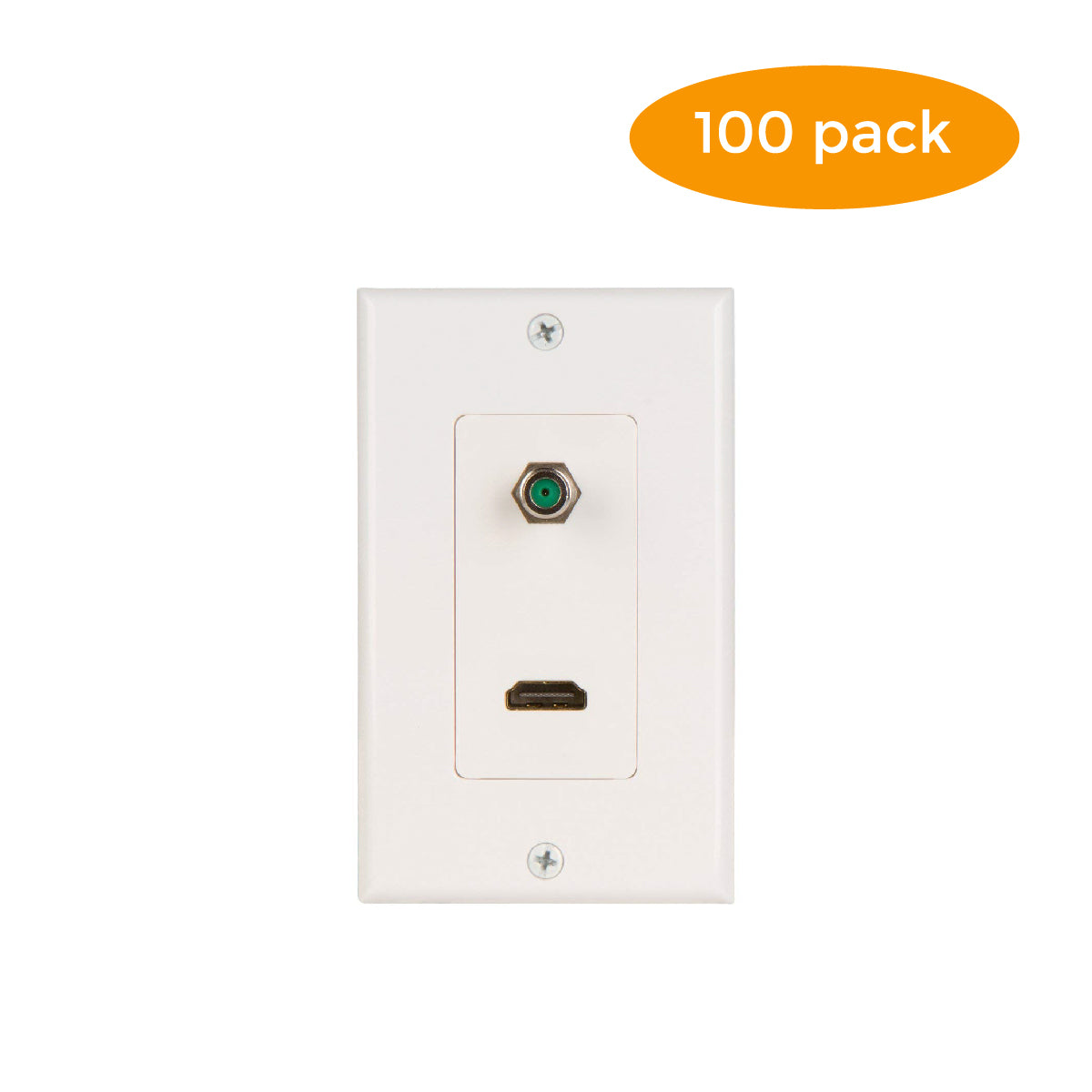 Buyer’s Point HDMI Pigtail 3GHz Coax Wall Plate with Single Gang Low Voltage Mounting Bracket Device - Milena International Inc