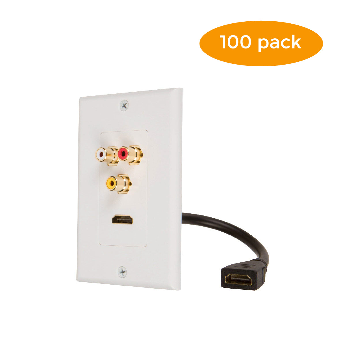 Buyer’s Point HDMI Pigtail RCA Wall Plate - Milena International Inc