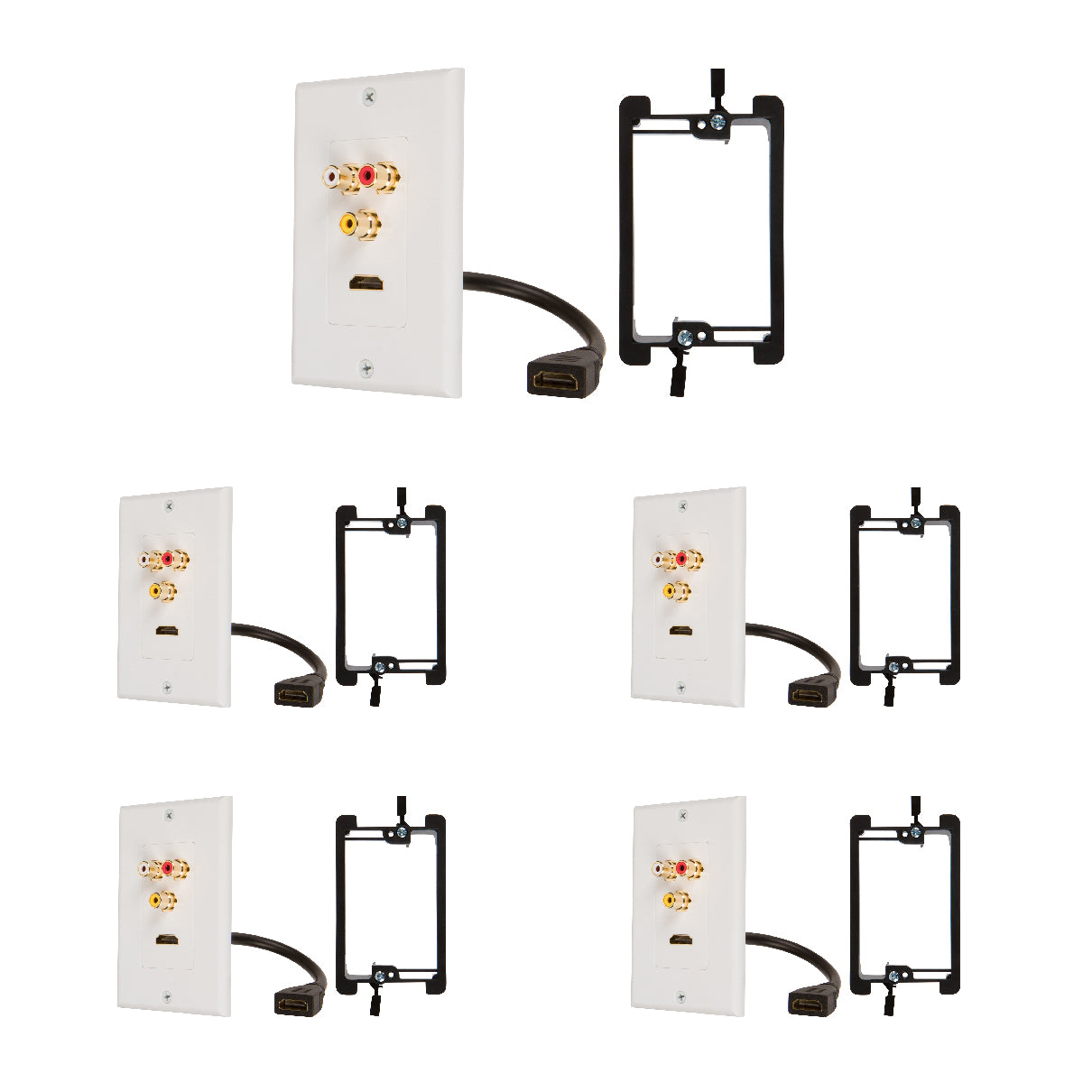 Buyer’s Point HDMI Pigtail RCA Wall Plate - Milena International Inc