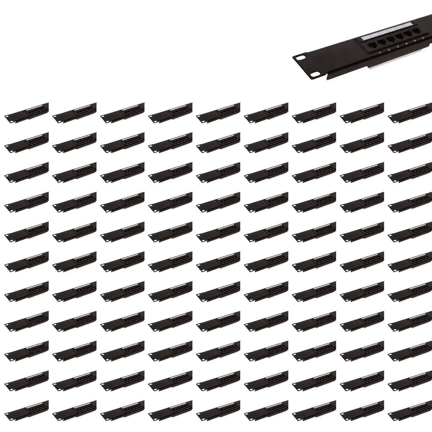 12 Port Cat6 Patch Panel with Punch Down Tool and Cable Management System (1, 12 Port) - Milena International Inc