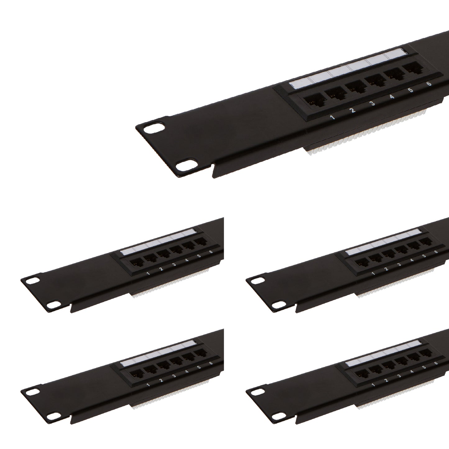 12 Port Cat6 Patch Panel with Punch Down Tool and Cable Management System (1, 12 Port) - Milena International Inc