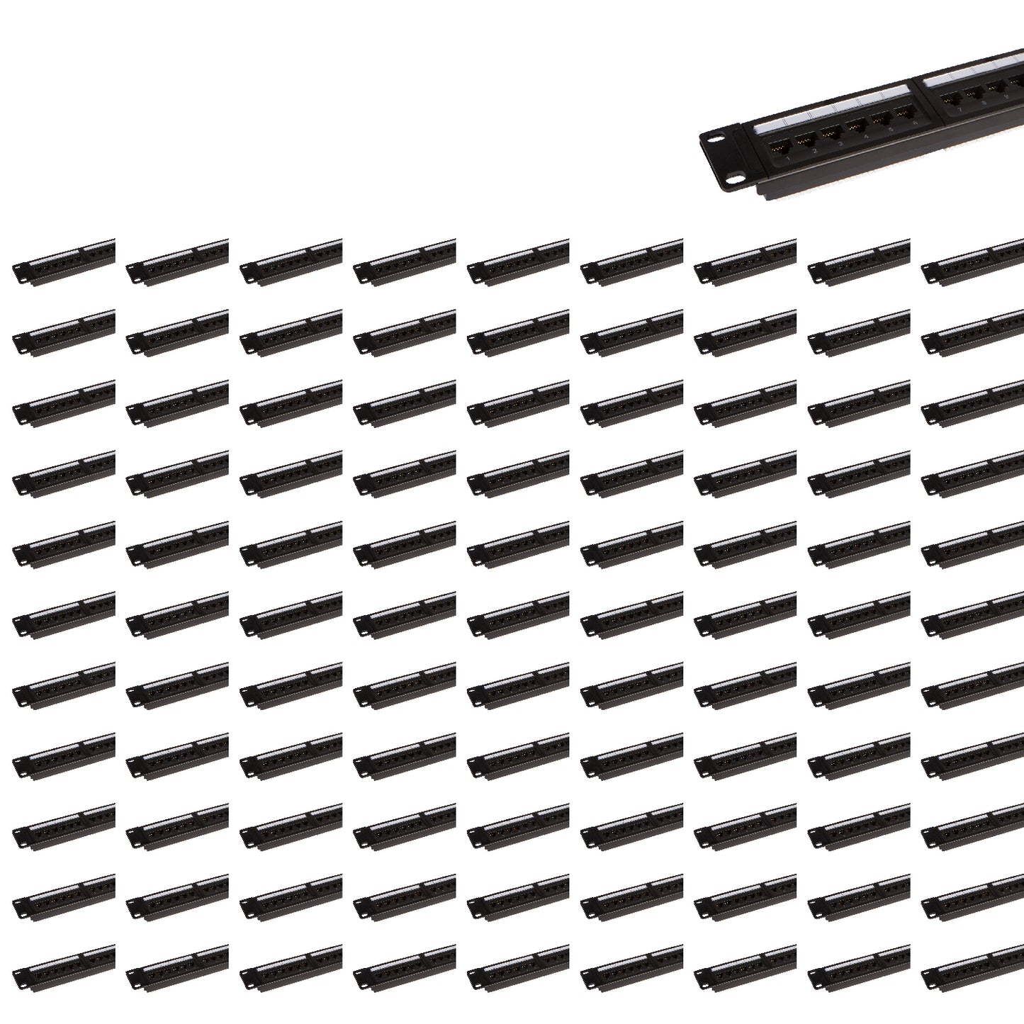 24 Port Cat6 Patch Panel with Punch Down Tool and Cable Management System (1, 24 Port) - Milena International Inc