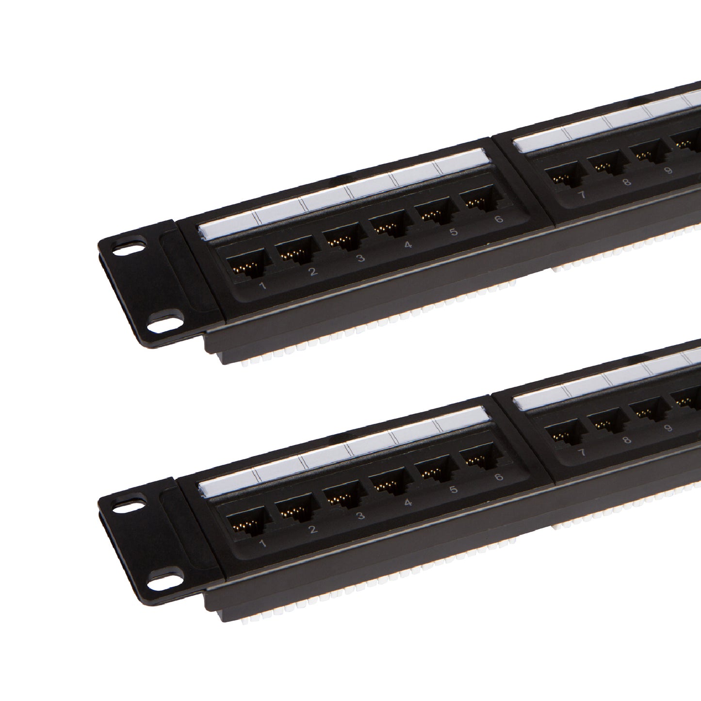 24 Port Cat6 Patch Panel with Punch Down Tool and Cable Management System (1, 24 Port) - Milena International Inc