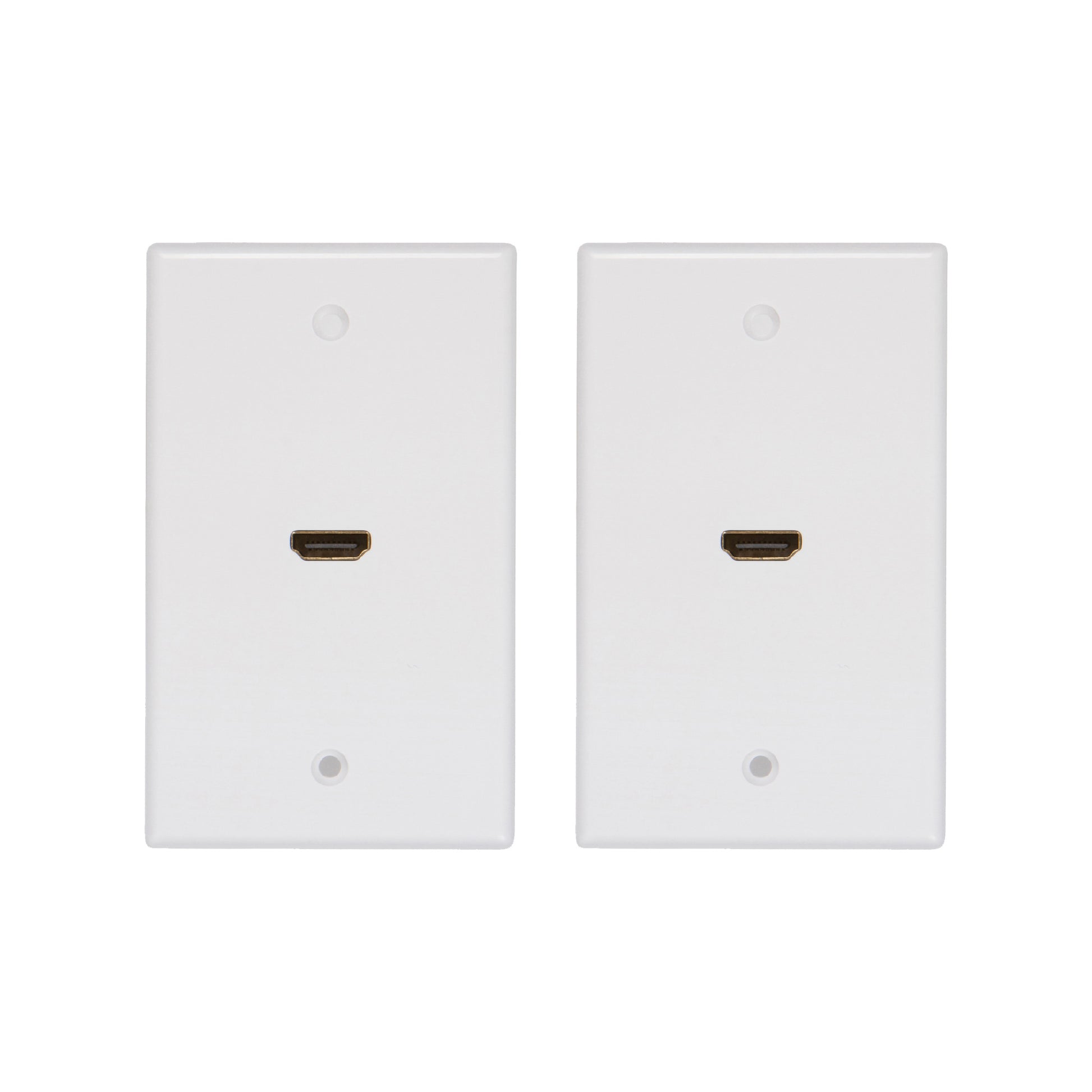 1 Port HDMI Wall Plate [UL Listed] Insert Built-in Hi-Speed HDMI Cable with Ethernet- Decora Style Jack/Plug for Outlet Port (White 1 Port) - Milena International Inc