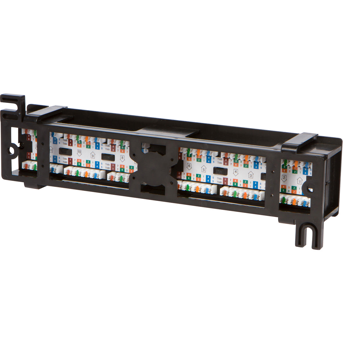 Buyer’s Point 12 Port UTP 10 inch Cat6 Network Wall Mount Surface Patch Panel - Milena International Inc