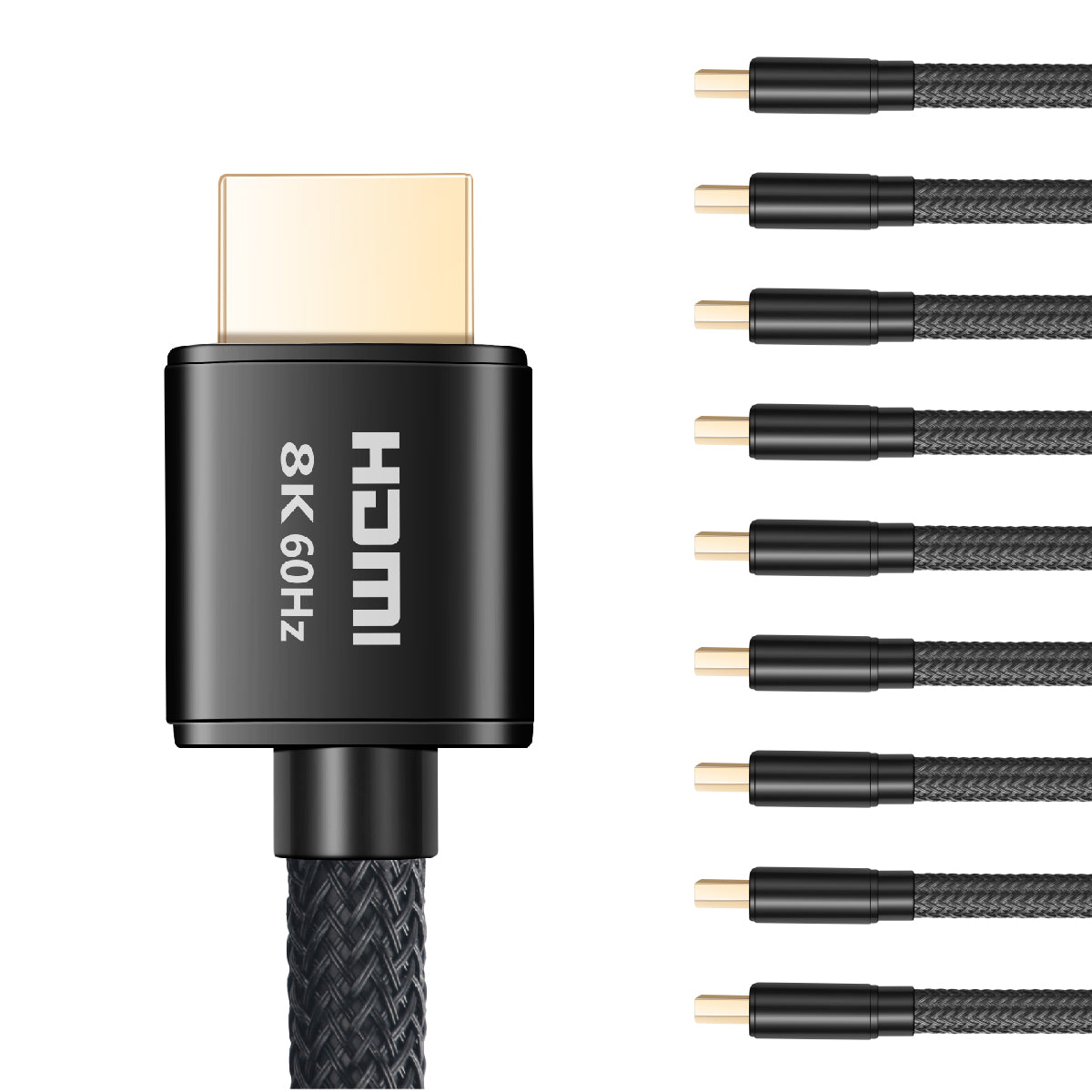 Ultra High Speed HDMI 2.1 Cable Dynamic HDR 1.8M (6ft) 8K (Black) - Milena International Inc