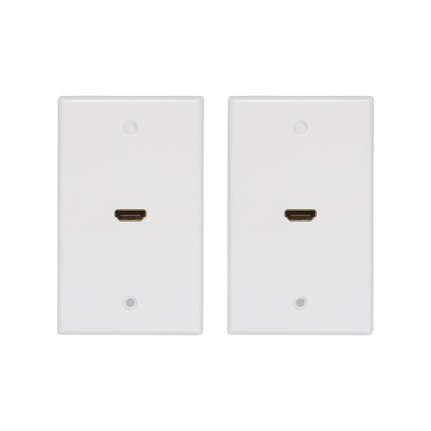 1 Port HDMI Wall Plate [UL Listed] Insert Built-in Hi-Speed HDMI Cable with Ethernet- Decora Style Jack/Plug for Outlet Port (White 1 Port) - Milena International Inc