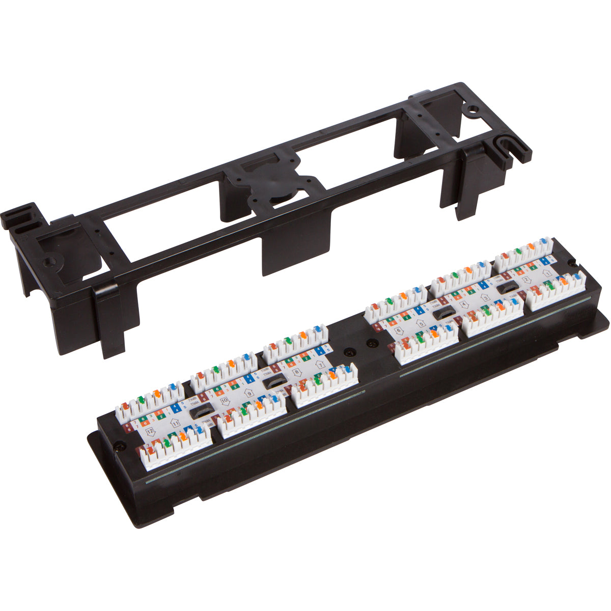 Buyer’s Point 12 Port UTP 10 inch Cat6 Network Wall Mount Surface Patch Panel - Milena International Inc