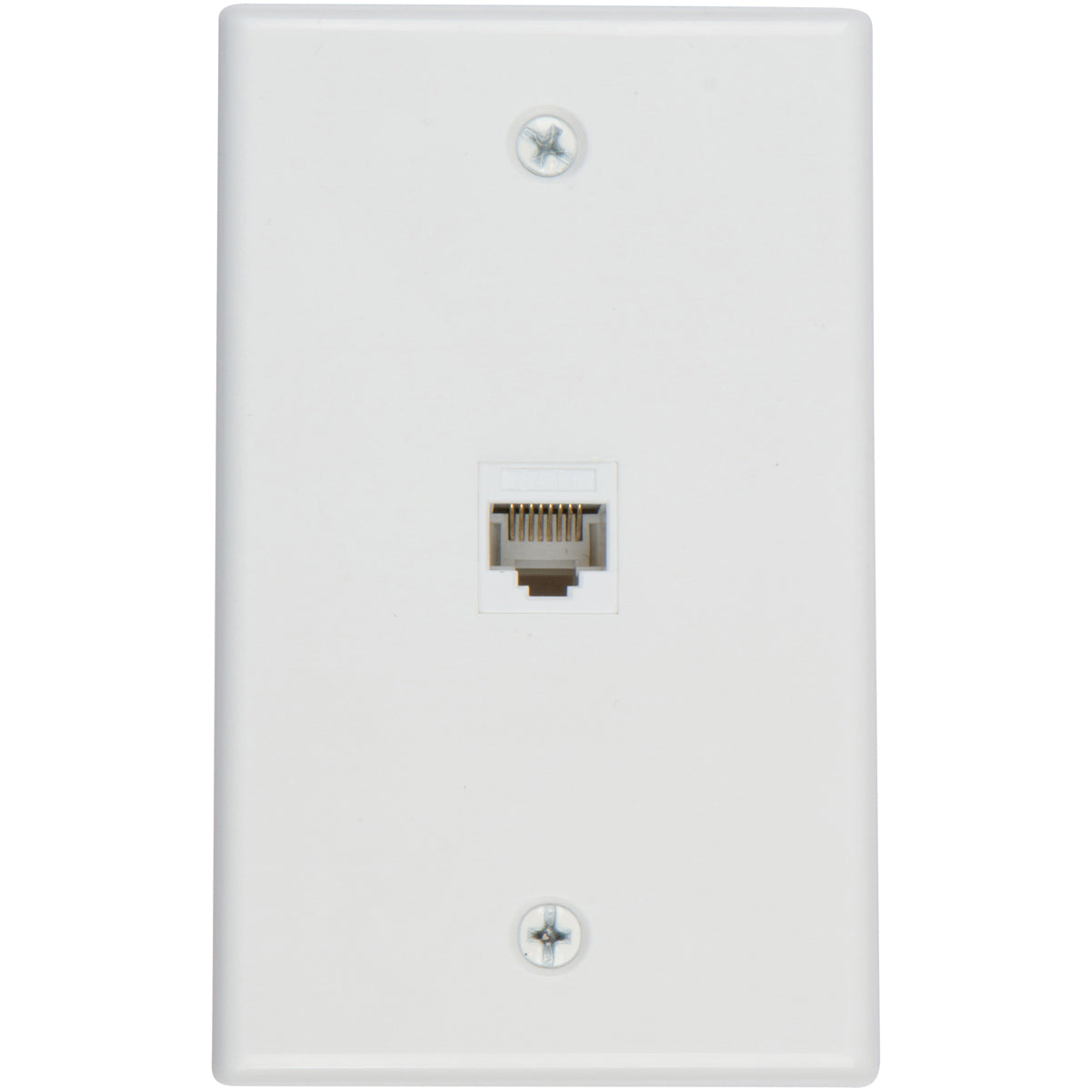 1 Port Cat6 Ethernet Wall Plate, Female-Female White (1, 1 Port) - Milena International Inc