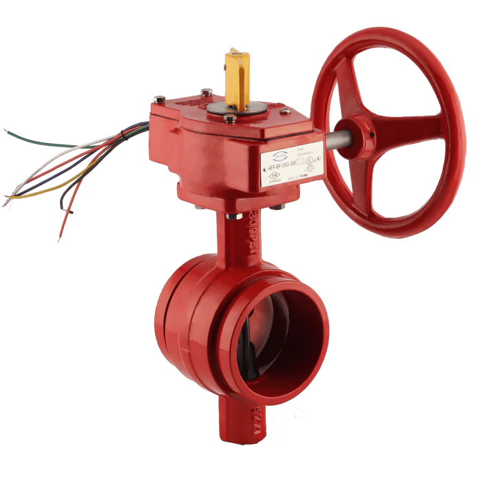 Arita UL/FM Fire ProtectionButterfly Valve 300PSI Groove Type - Milena International Inc